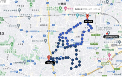 走行データ表示 画面イメージ（準備中）